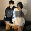 European and American high street hiphop Mosaic cowboy coat men and women Easy ins Harajuku lovers Jacket mlb