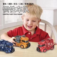 Cross-border children's toy inertia return engineering car military car fire engine waste collection truck service truck small gift wholesale