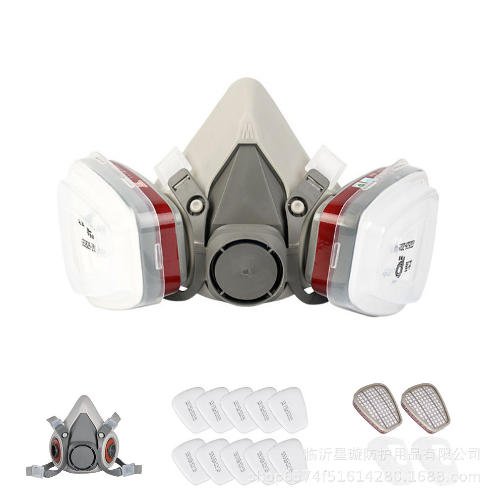 6200 máscara de gas pintura decoración formaldehído pesticidas químicos gas gas gas máscara de protección de cara completa para la cara de veneno Tin