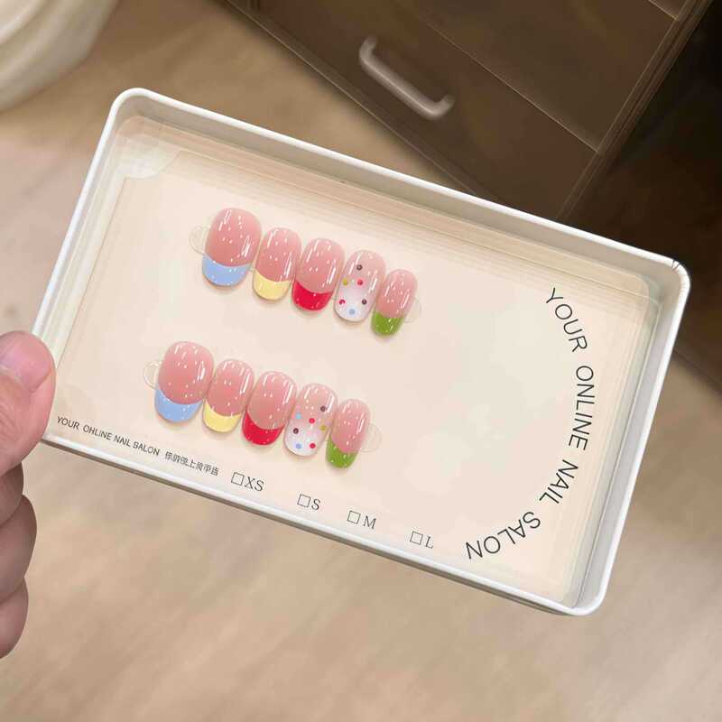 2026 Spring/Summer New Handmade Dopamine Wearable Nails Short Oval High-End Daily Manicure False Nails for a Fairer Appearance 2026 Spring/Summer New Handmade Dopamine Wearable Nails Short Oval High-End Daily Manicure False Nails for a Fairer Appearance