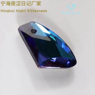 Wholesale k9 high quality glass pointed bottom axe single hole crystal pendant DIY necklace earrings jewelry accessories