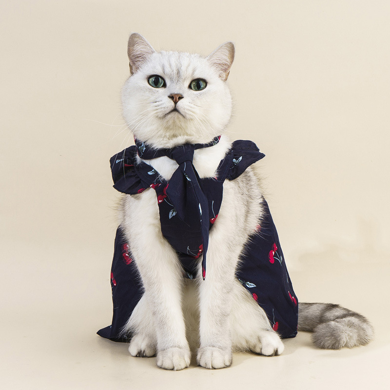 60g Weight Pet Clothing Type Of Pet Supplies 1 Piece Quantity Casual, Daily Occasion Cotton Material Peach, Cherry Pattern Summer Season Cute Style 1 Piece Summer Cute Cotton Peach Cherry Pet Clothing 3