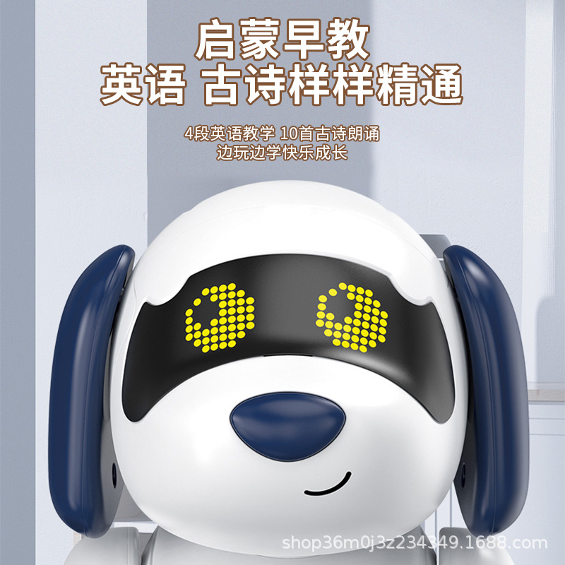 2025 nuevo niño biónico inteligente programación robot perro juguete simulación de trucos llamará a caminar perro eléctrico controlado por control remoto