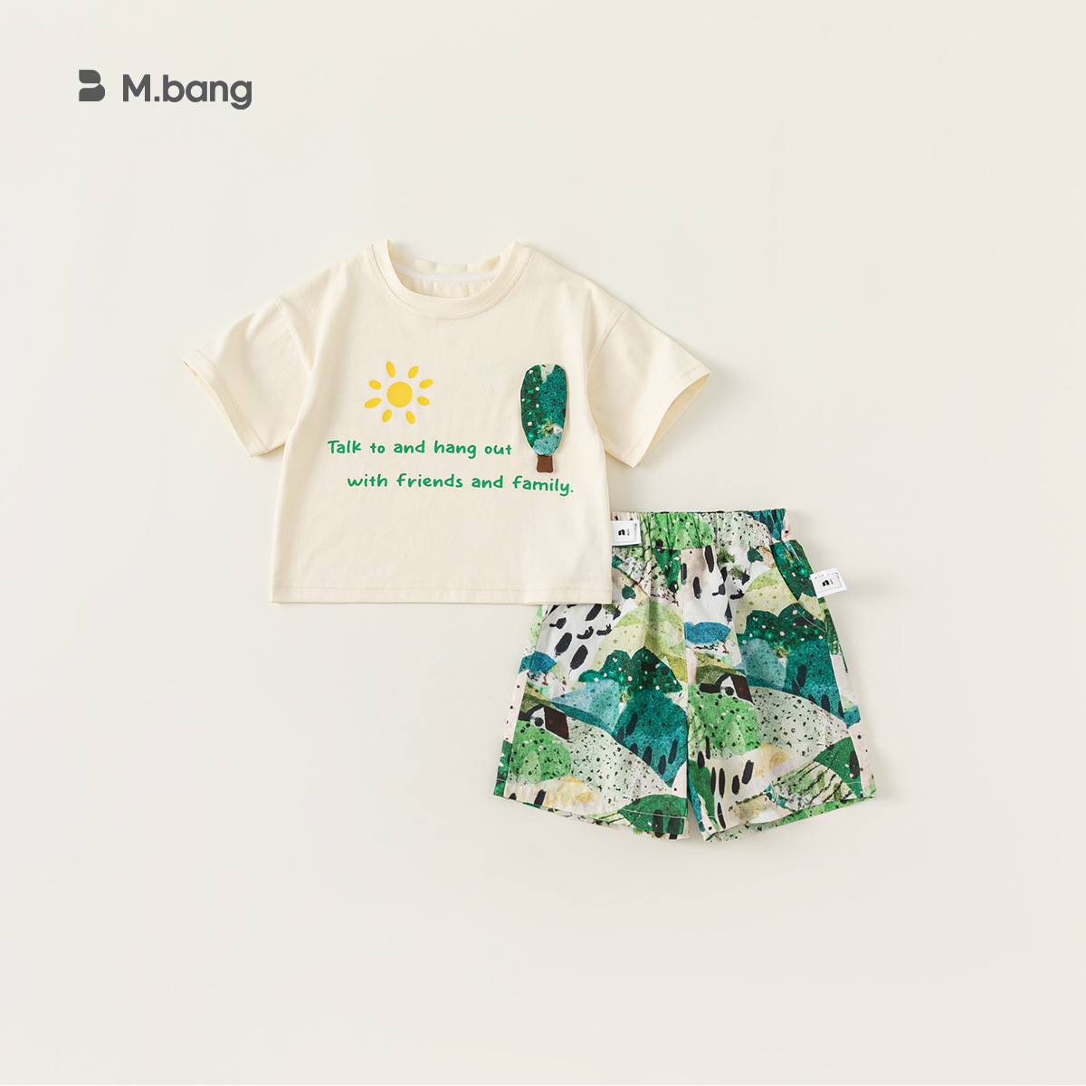 Ropa infantil Youbao, camiseta informal para niños, pantalones cortos de playa, estilo vacaciones de verano, traje infantil de dos piezas, moderno XT84045