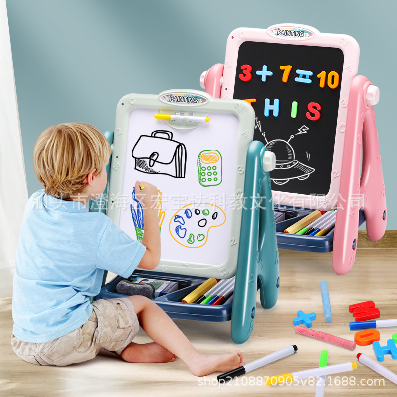 Carefully Selected Children's Drawing Board Double-sided Color Drawing Board Dual-use Magnetic Mini Drawing Board Toy Graffiti Color