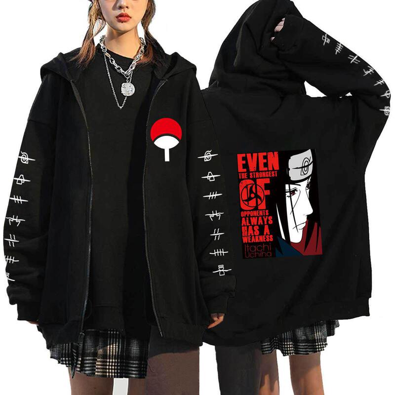 [Wholesale Spot] Anime Naruto Fashion Street Zipper Sweater Men's Casual Fleece-Lined Cardigan Jacket
