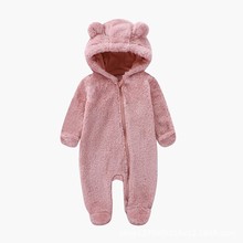新生儿哈衣婴幼儿连体衣秋冬毛绒款跨境爆款宝宝包手包脚保暖爬服