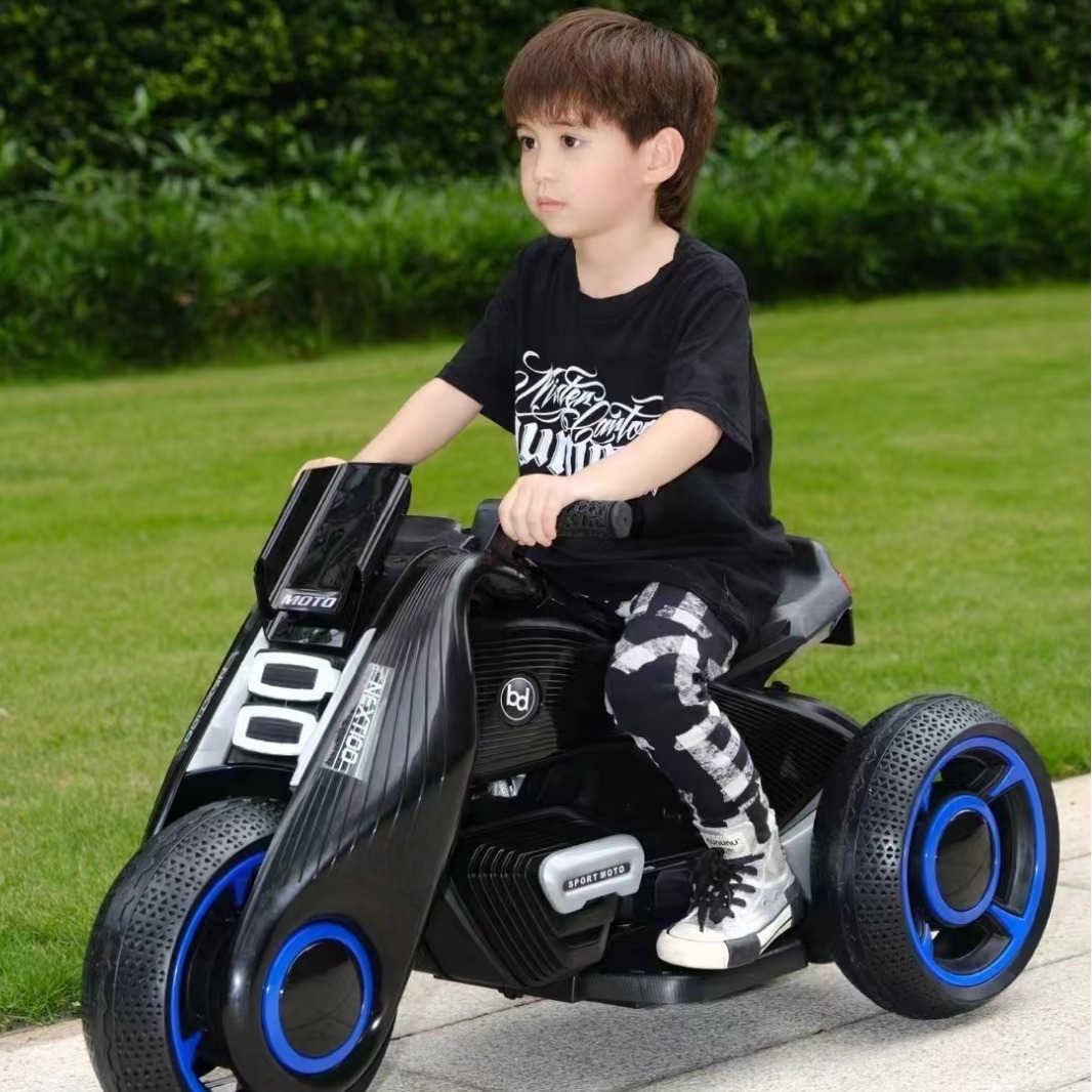 Новый белидический детский электрический мотоцикл ребенок и младенцы могут сидеть на мини -мини -урагане 6199