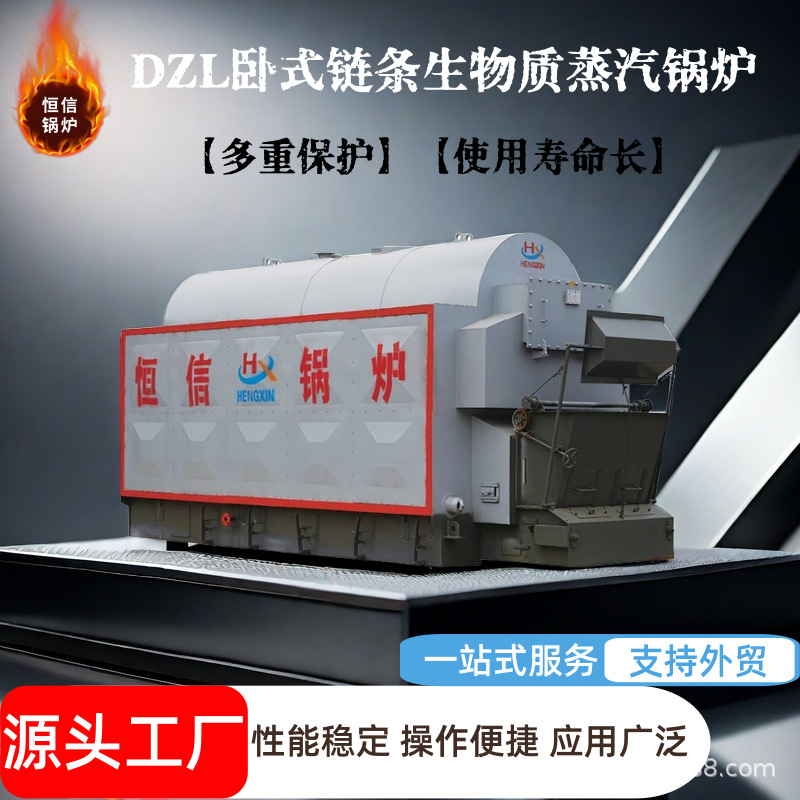 厂家供应4吨卧式自动链条生物质蒸汽锅炉6吨生物质热水锅炉直销