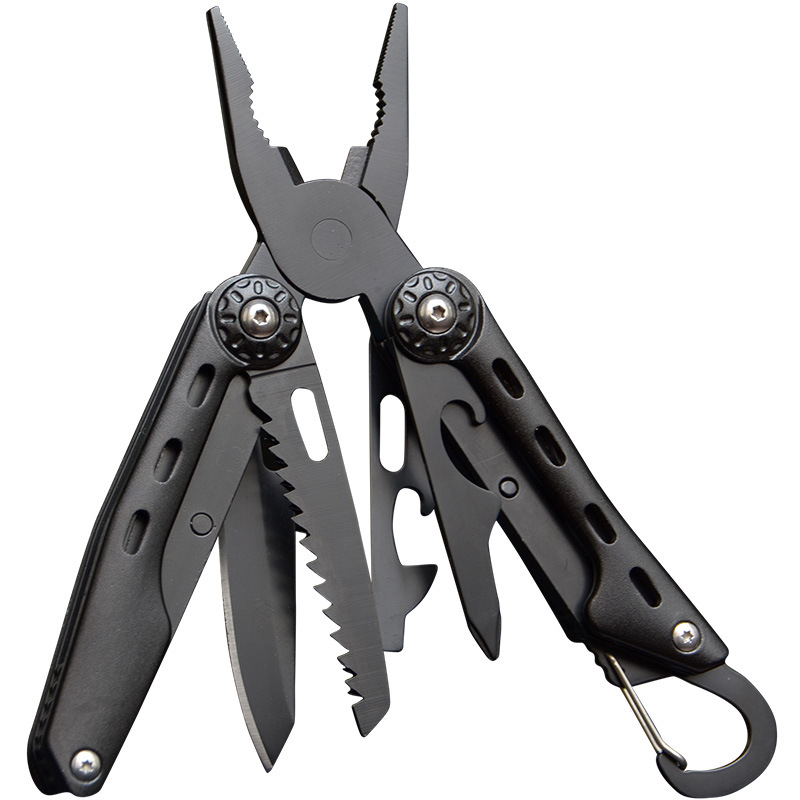 多功能刀钳全钢黑色折叠小刀户外便携尖嘴钳工具钳跨境电商钳子