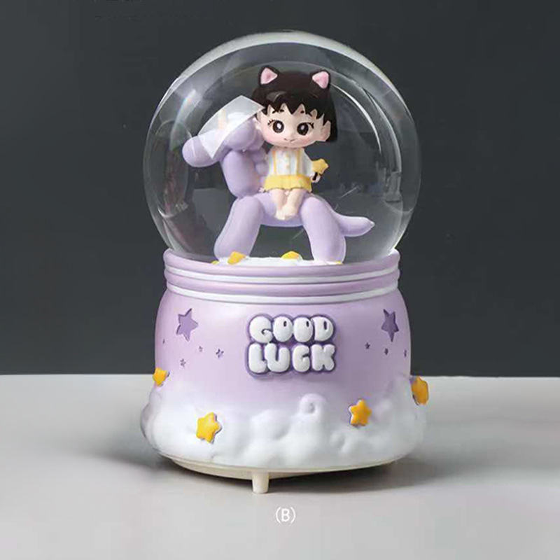 クリエイティブギフト回転トロイの木馬クリスタルボール誕生日プレゼント振り子友達ユニコーンオルゴール卸売りプレゼント|undefined