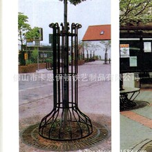 园林景观烤漆铁艺不锈钢护树架花架园艺防护架厂家加工安装出口