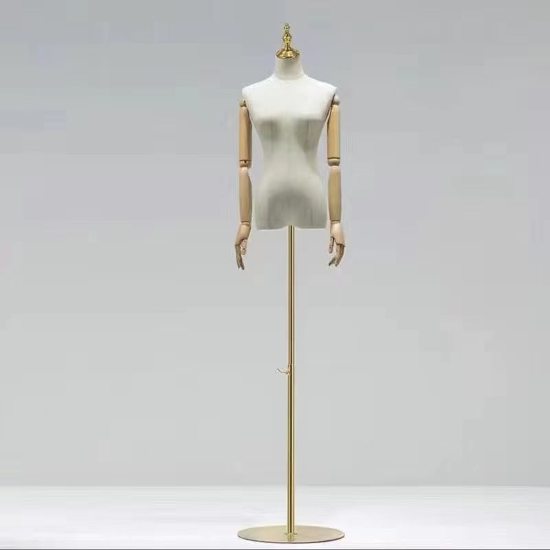 Modelo de accesorios tienda de ropa de mujer cuerpo completo modelo estante de ropa de mujer estante de muñeca de medio cuerpo humano estante de exhibición de ventana