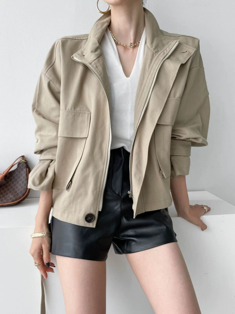 Autumn design long-sleeve with zipper, jacket, oversize