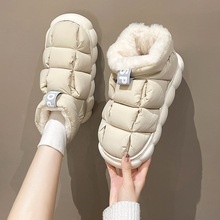 2023新款棉拖鞋女士家居保暖厚底防滑情侣羽绒棉鞋男冬季包跟外穿
