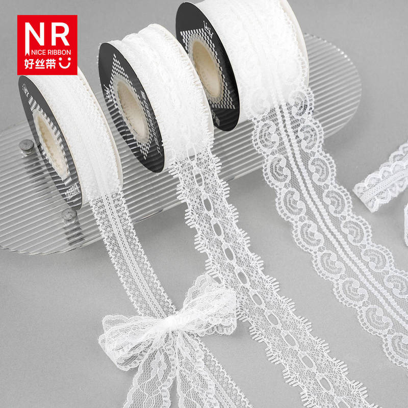 White Lace Ribbon Lace Accessories Flower Bouquet Decoration Bow DIY Material Bouquet Hand-Held Flower Ribbon White Lace Ribbon Lace Accessories Flower Bouquet Decoration Bow DIY Material Bouquet Hand-Held Flower Ribbon