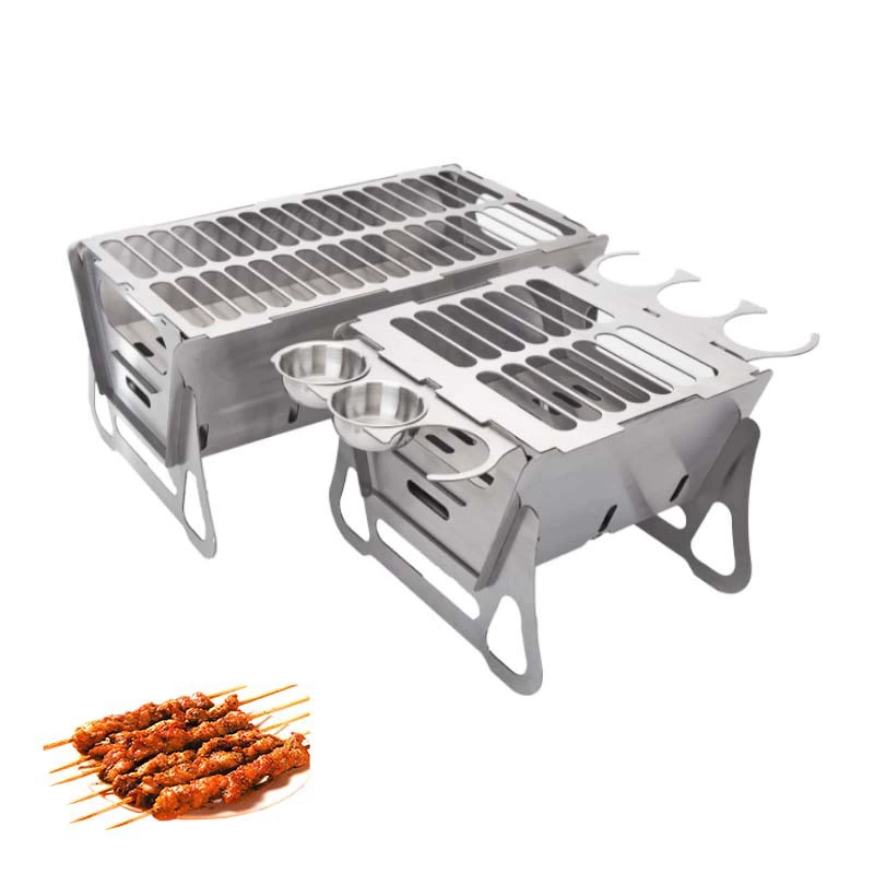 Нержавеющая сталь Открытый барбекю Древесный уголь Гриль для барбекю Бытовая жареная духовка Печь для приготовления пищи Чайная печь Гриль Тарелка Стойка для барбекю
