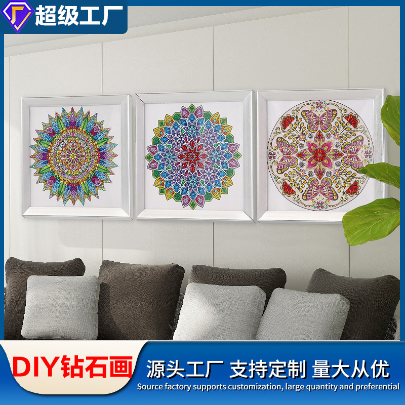 Ventas transfronterizas calientes nórdicas pinturas de diamantes 5D de forma extraña mariposa dibujos animados puntos de perforación fábrica venta directa pintura decorativa al por mayor