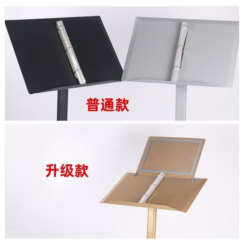 Flip-page stand-up menu holder and document display stand, direct from the manufacturer, new model with two styles, for restaurant entrances and conference displays