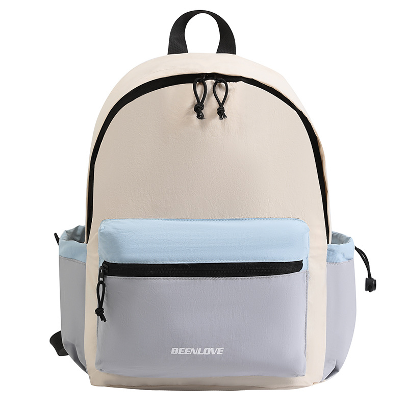 Diseño de contraste de color sensación de deporte al aire libre torre de sillo plegable mochila a prueba de agua de senderismo bolsa de montaña bolsa de estudiantes universitarios