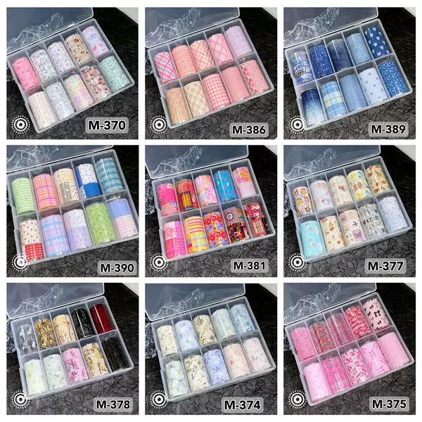 Nail Art New Han Feng Ins Patchwork Bow Flower Small Animal Spring and Summer Floral Transfer Paper Hand-painted Transfer Paper