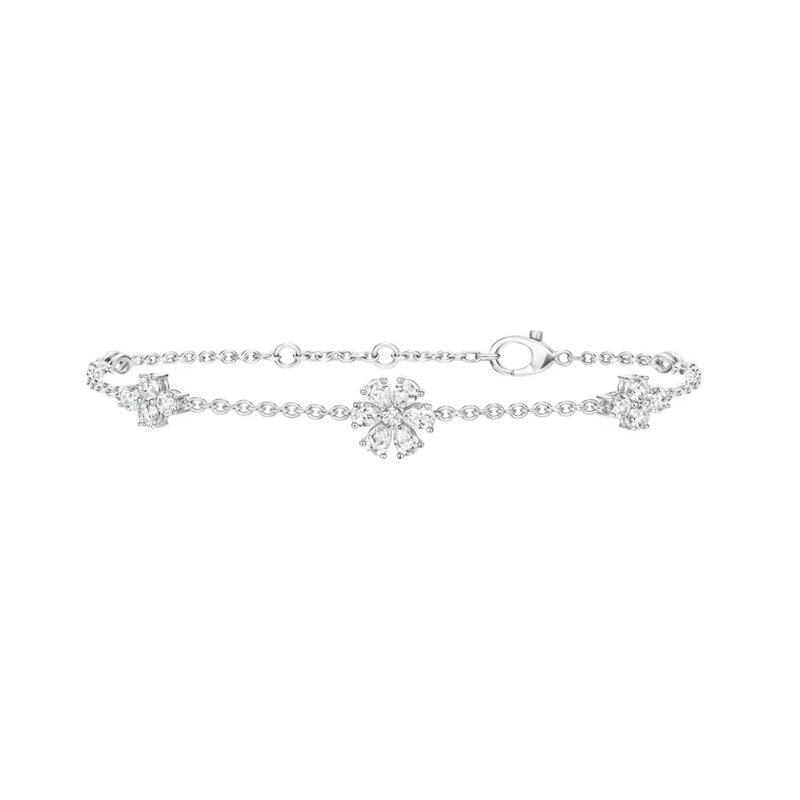 HW Hairei Winston Floral Bracelet, Full of Zirconia, High-End Jewelry, Light Luxury, Unique Design, Factory Direct Sales, Women's Jewelry