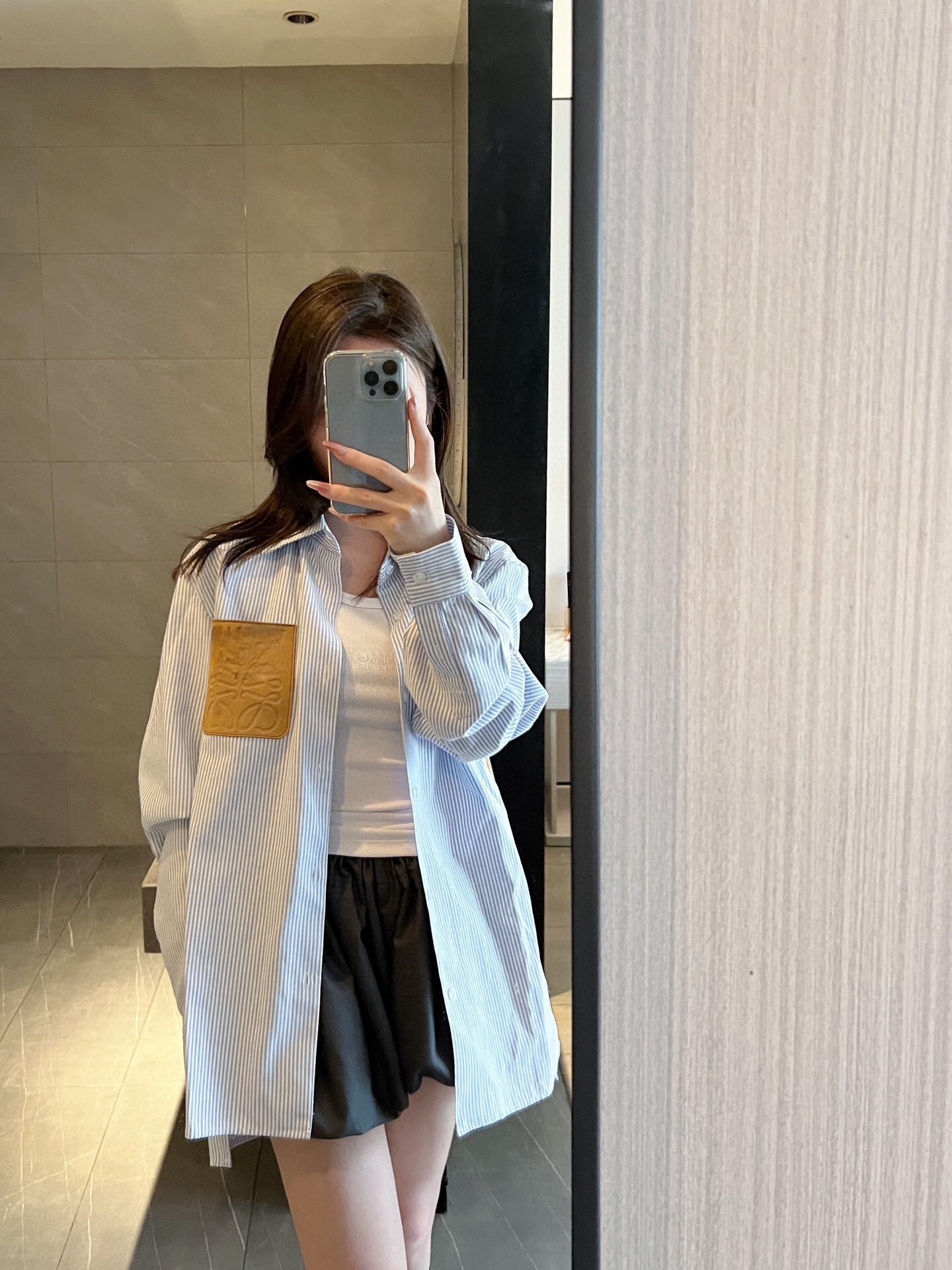 Kişi və Qadın Üçün Zolaqlı Uzunqol Köynək