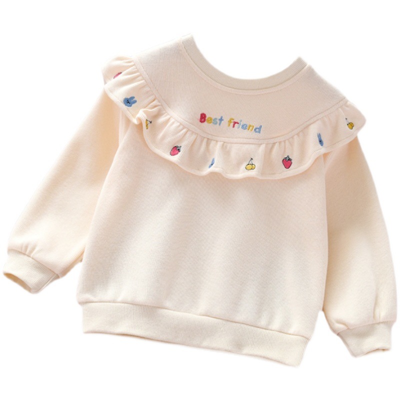 Girls' Sweater Spring and Autumn 2023 New Korean Edition Long sleeved Girls' Foreigner Bottom Shirt Children's Pullover Top Trend