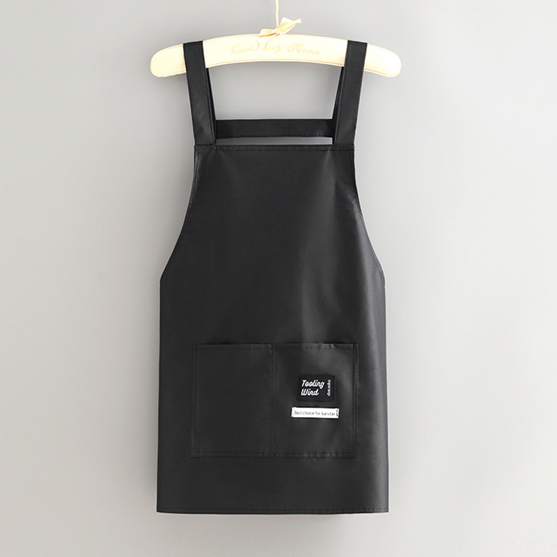 新型ファッションかわいい防水エプロン家庭用キッチン料理ウエスト花屋飲食専用作業服印字|undefined