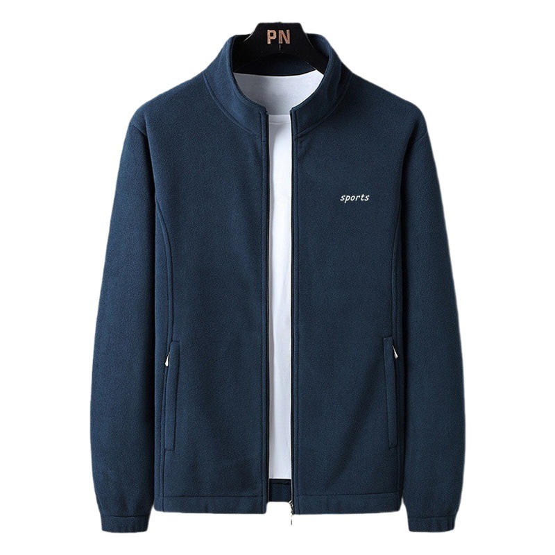 Abrigo de Cachemira chaqueta de lana para hombres y mujeres Otoño e Invierno collar de pie engrosado suéter de punto con forro polar abrigo polar ropa de hombre