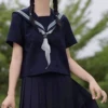 巾 Short -sleeved+white scarf+ring buckle+box