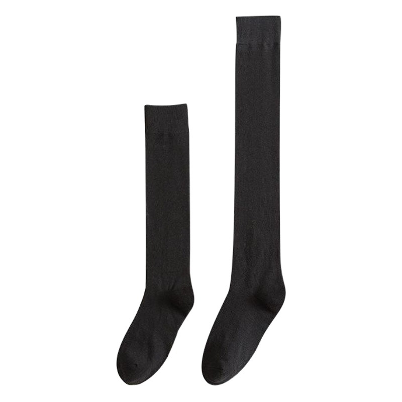 De las mujeres sobre la rodilla ins medias de moda delgada primavera y otoño verano becerro JK negro flaco media pantorrilla calcetines altos japoneses