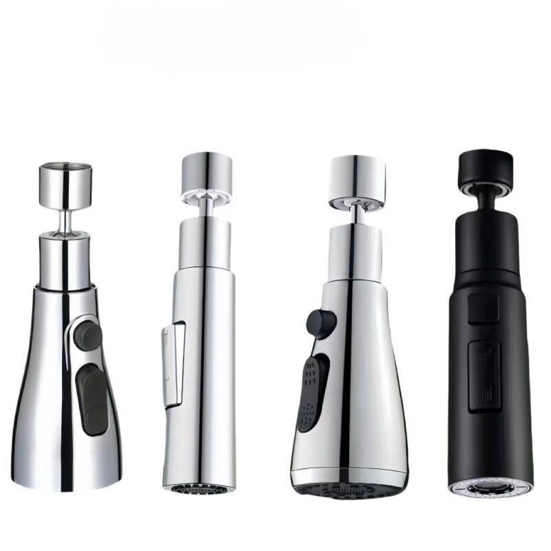 Kitchen faucet multi-function extension nozzle splash-proof bubbler booster shower blade universal extender