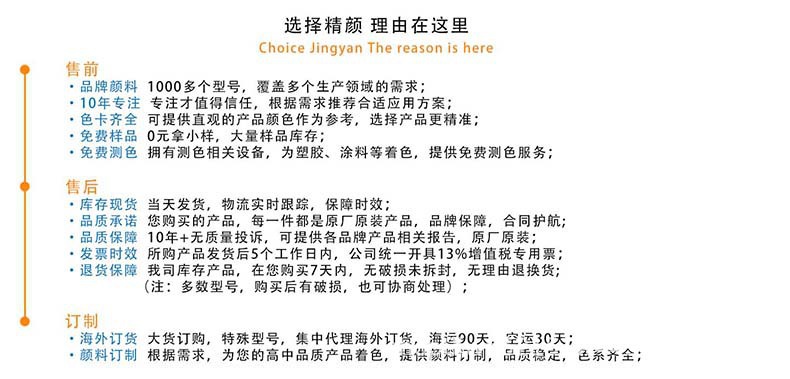 选择精颜的理由