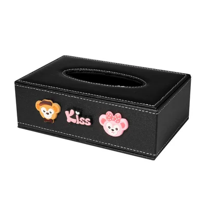 Dashboard, Front Seat, Creative, Car tissue box/set - daffy-bear-shirley-comes-with-anti-slip-mat-is-suitable-for-about-300-paper-towels
