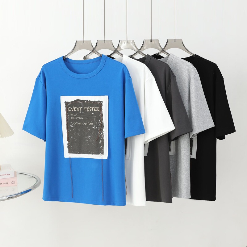 【Unbounded】A Loose-Fitting Round-Neck Printed T-Shirt That Can Be Worn All Summer Long + Shorts/Skirt/Jeans Are All Perfect