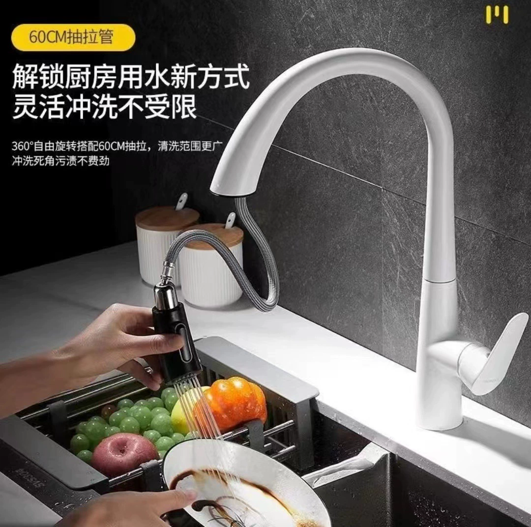Элитная бытовая Swan кухня вращающийся кран с холодной и горячей водой, двухводный функциональный посудомоечный