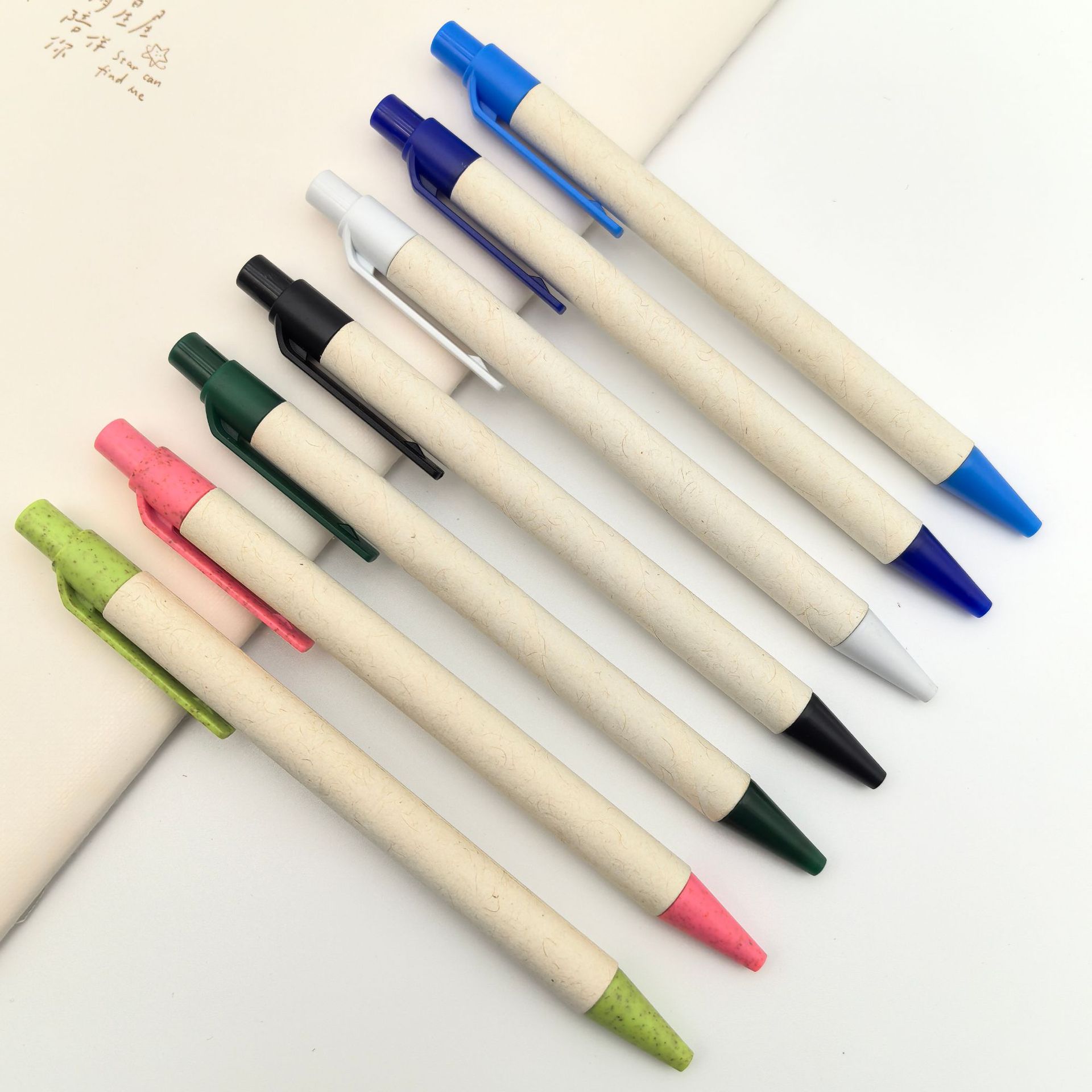 Presione lápiz de tubo de papel kraft reciclaje caja de leche lápiz pequeño bolígrafo ecológico logotipo personalizado lápiz de tubo de papel