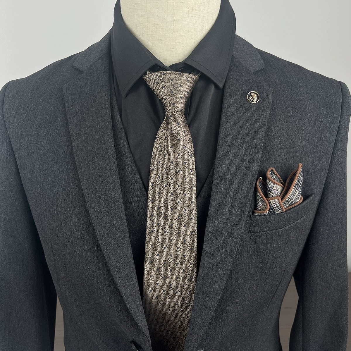 Men's tie, suit for leisure with zipper, direct factory sales, 8cm