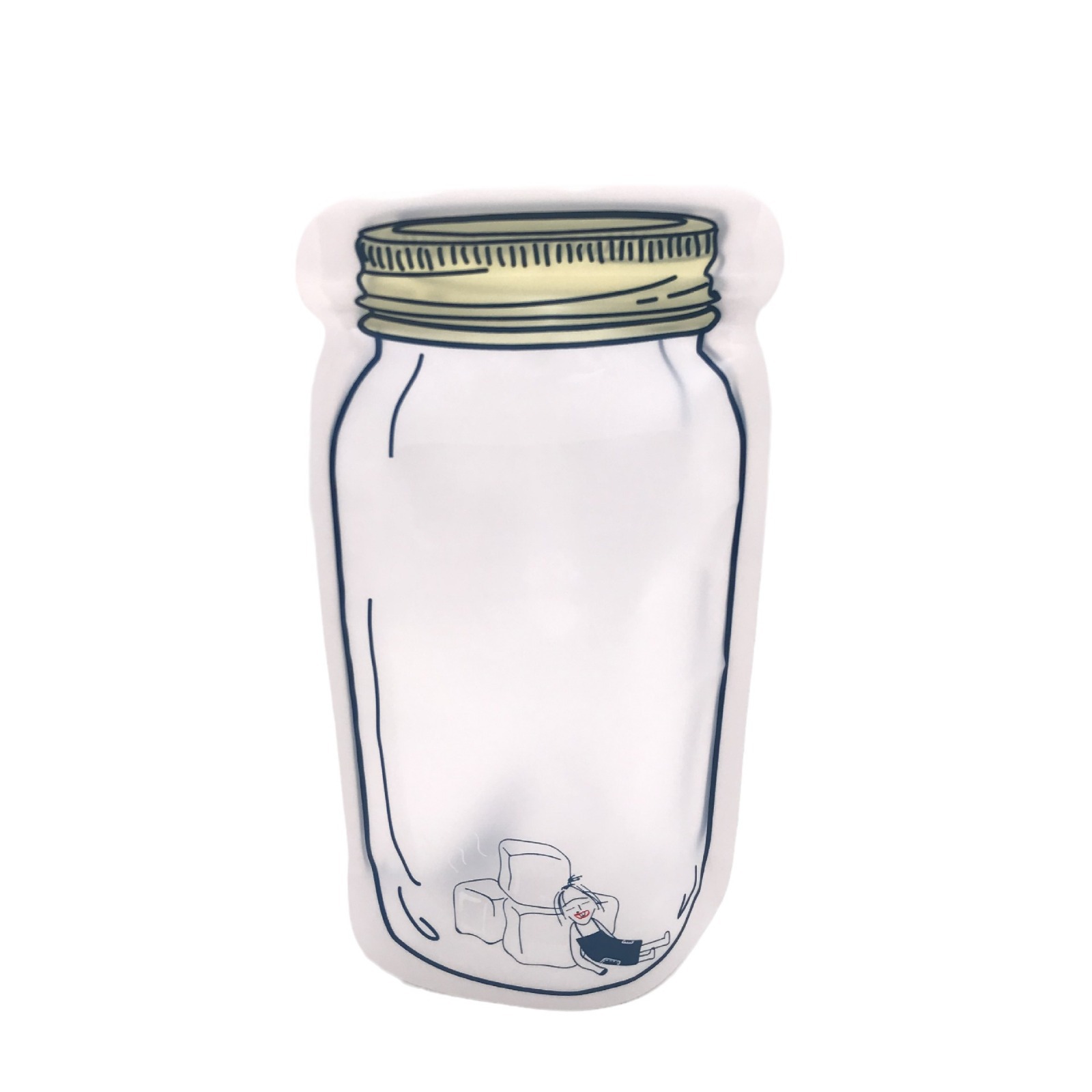 梅森瓶宠物自封拉链包装袋干果五谷杂粮牛肉食品瓶型收纳干果袋