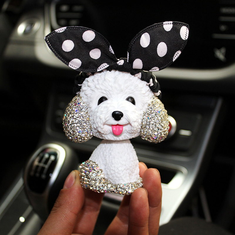 Decoración interior del automóvil en línea adornos de perros lindos personalidades de hombres y mujeres adornos de automóviles decoración creativa