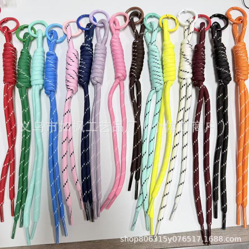 miu-style colorful polka dot polyester round cord phone strap, backpack accessory, luggage fashion pendant, adjustable