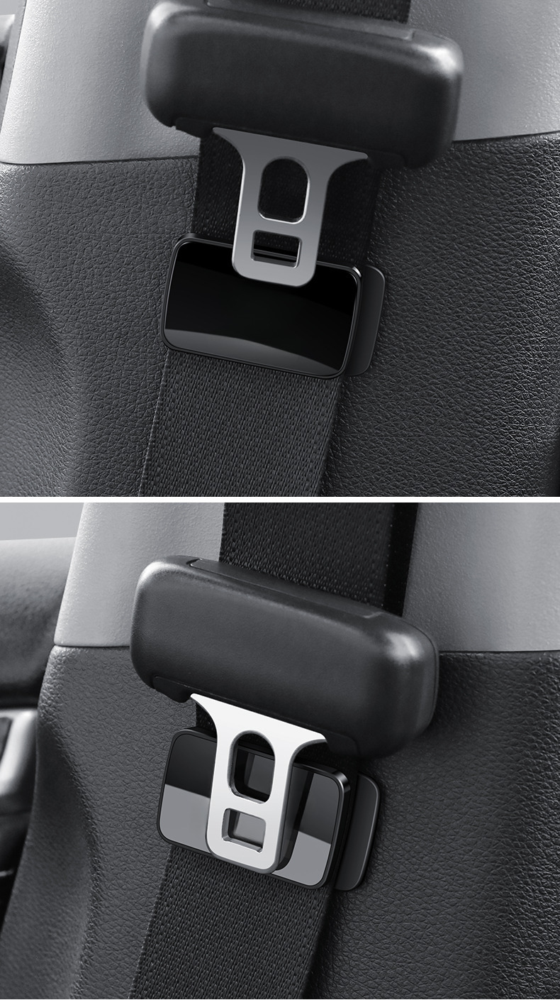 Car Seatbelt Fastener Anti-Shake Stabilizer Adjuster Magnetic No-Drill Seatbelt Holder