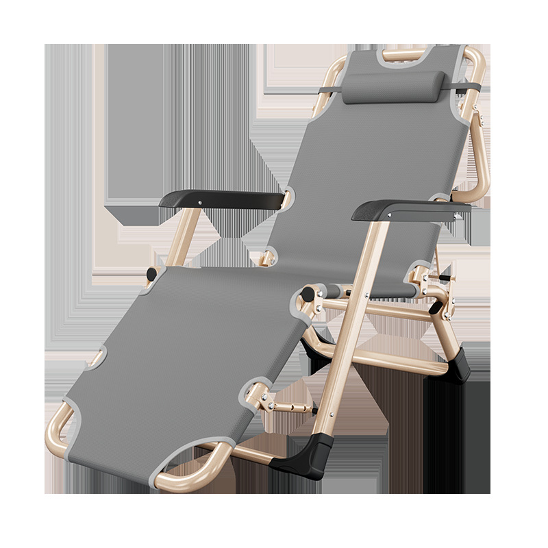 Oficina reclinable almuerzo silla para dormir Silla de playa individual silla plegable portátil siesta artefacto cama plegable Silla de doble uso