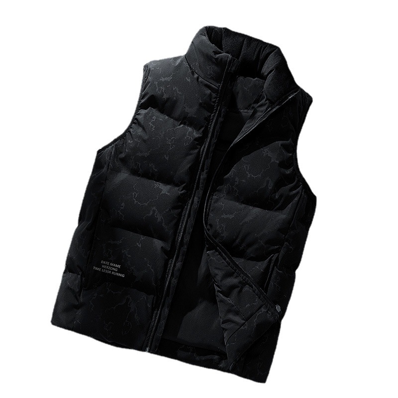 Abajo Chaleco de los hombres de otoño e invierno ligero cálido Chaleco de los hombres y la pareja de las mujeres chaleco suelto cuello alto sin mangas abrigo de los hombres