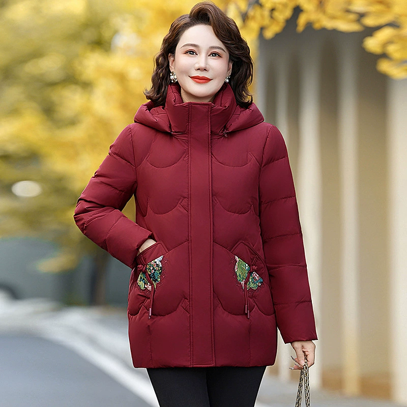 2024 осень и зима новый женский средний и длинный пальто утолщение коленей, тепло и отдых дикий темперамент, новое пальто среднего и пожилого возраста