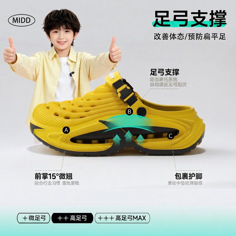 Summer Arch Support Parent-Child Style Children's Clogs, Men's Outdoor Non-Slip Thick-Soled Beach Sandals Summer Arch Support Parent-Child Style Children's Clogs, Men's Outdoor Non-Slip Thick-Soled Beach Sandals