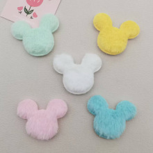 热销单面5.5cm熊头毛绒饰品配件diy服装帽子辅料儿童袜子配饰批发