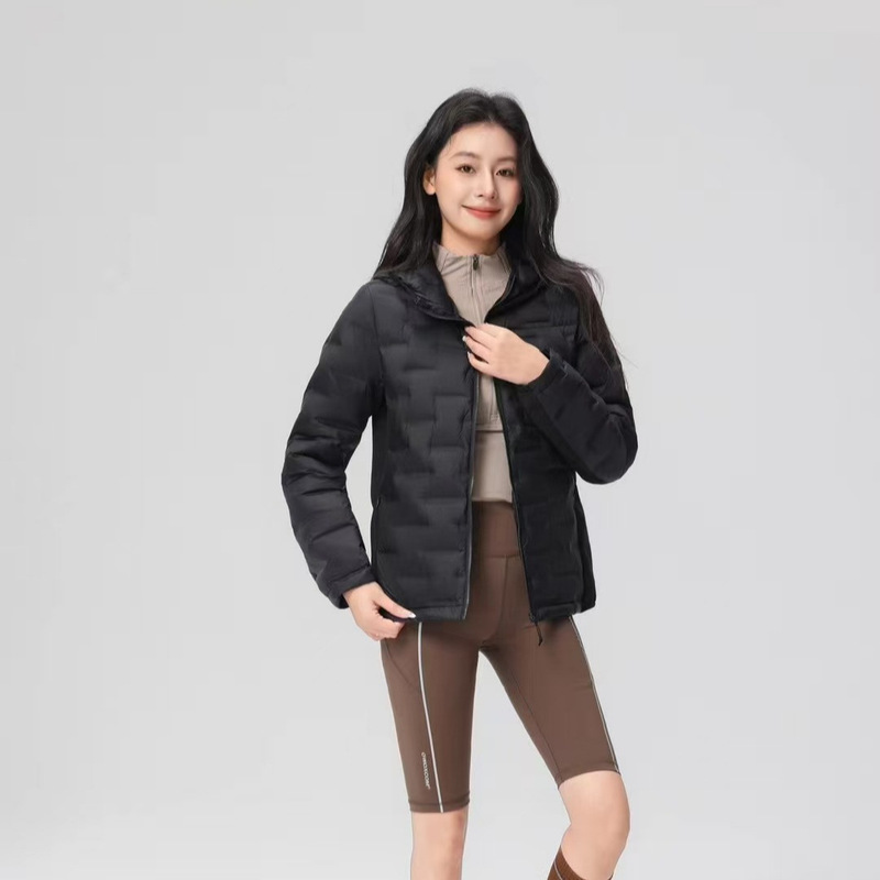 羽绒服女轻薄短款2025新款秋冬季高级感时尚保暖防风连帽上衣外套|undefined
