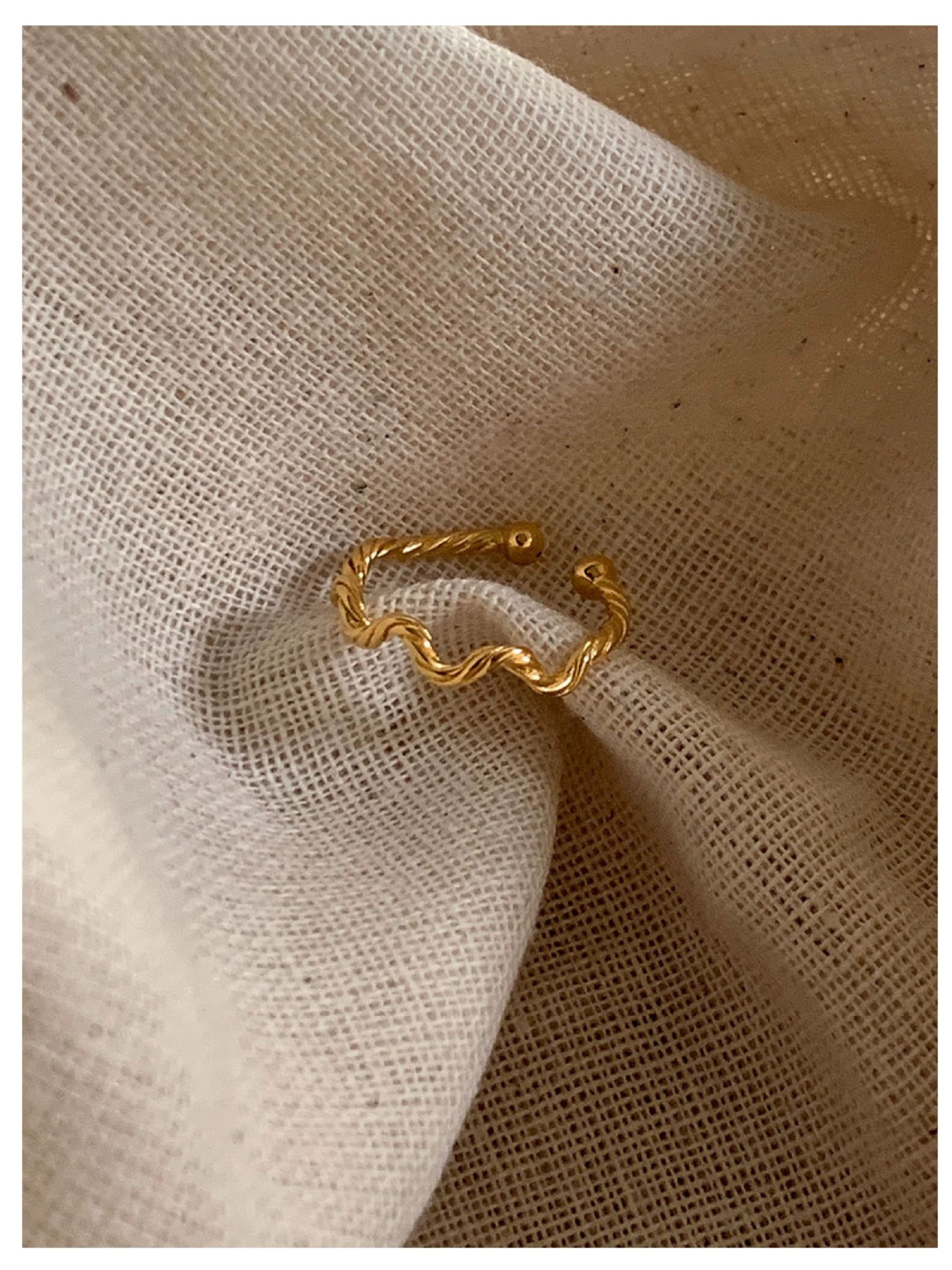 Women's Gender Plating Design 925 Sterling Silver Waves Open Rings 925 Sterling Silver Rings